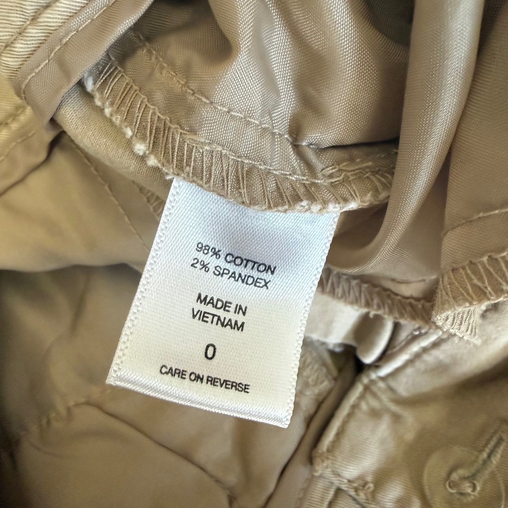 New York & Company Stretch Capri y2k Women Pants Khaki Tan Cropped Chino - Picture 10 of 11